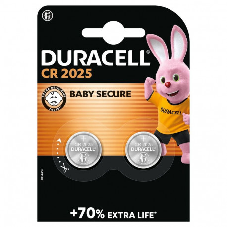 Battery - Duracell CR2025 3V Lithium Button Cell 2 Pieces