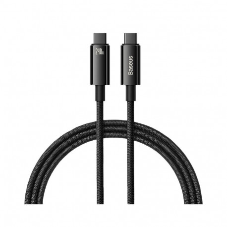 USB Cable - Baseus Tungsten Gold USB-C to USB-C Cable 240 W 1 m Black