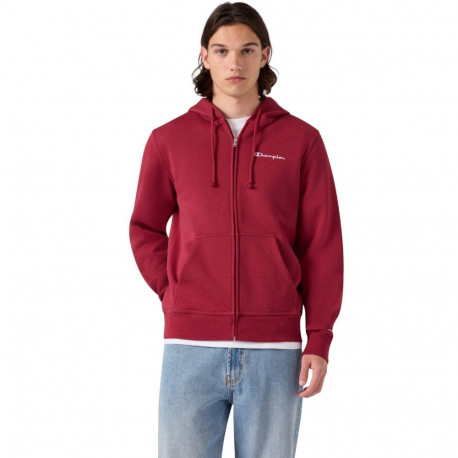 Bluza męska Champion Hooded Full Zip Sweatshirt czerwona 221794 RS508 XL