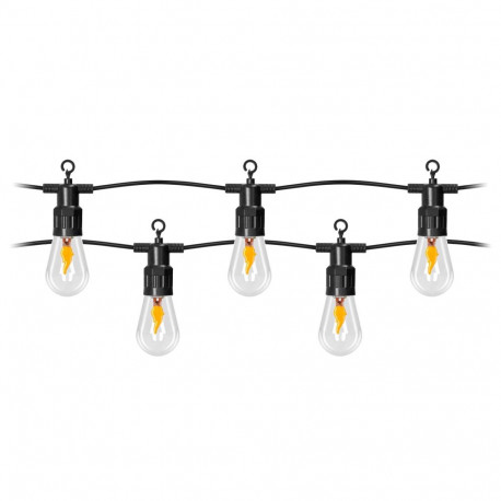 Päikeseenergial töötav valguskett 10m, 10 × LED Flame