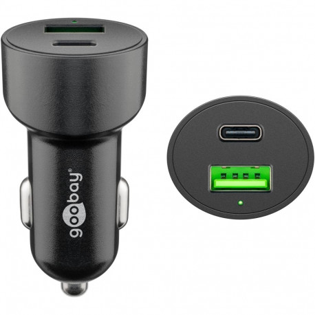 Goobay 48 W Power Delivery kahe USB-pordiga auto kiirlaadija USB-C PD
