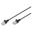 "CAT 6 U-UTP Slim Patchkabel, 2 m, Schwarz"