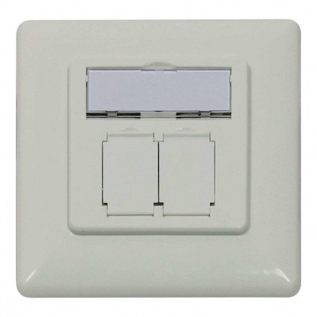 "Modulträger, UP Dosen für 2xTP-Modul, Reinweiss, designfähig UAE, Synergy 21,"
