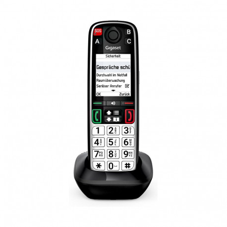 "EASY 500HX schwarz DECT Seniorentelefon universal Mobilteil fr DECT/GAP Router 5,8 cm 2,2 Zoll TFT 