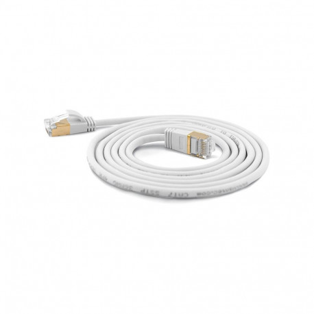 "Patchkabel SSTP CAT7 Ste. CAT6a d=4mm 0,10m weiß"