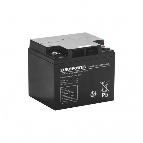 EUROPOWER AGM-aku EPS-seeria 12V 42Ah (kasutusiga 8–12 aastat)