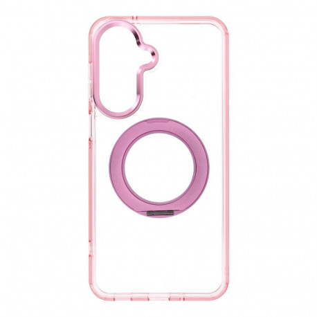 Case for Samsung A27 Frame Circle Stand compatible with MagSafe pink