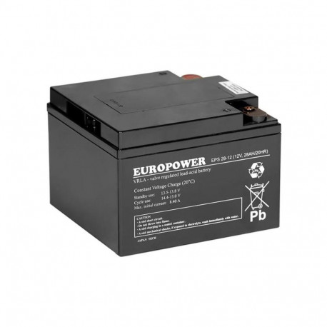 Akumulator AGM EUROPOWER serii EPS 12V 28Ah (Żywotność 8-12 lat)