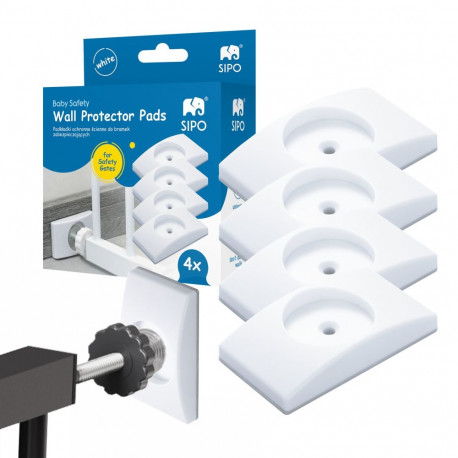 SIPO wall protector pads for safety gates 4 pcs white SBSWP01