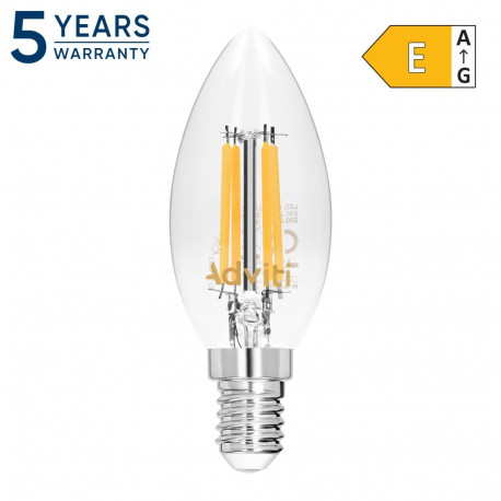 led-filamentpirnid E14 C35 6W 750lm 3000K (10 tk.)