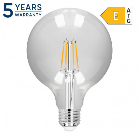 LED-filamentpirnid C E27 G95 4W 470lm 3000K (5 tk.)