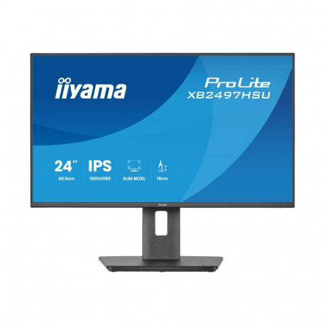 IIYAMA monitor XB2497HSU-B1 24inch IPS 1920x1080 120Hz silmasõbralik 15cm kõrguses reguleeritav alus