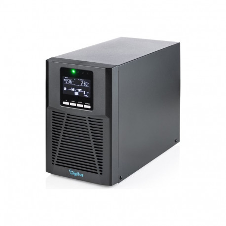DIGITUS online-tüüpi torn-UPS-moodul 1000VA/1000W 2 x 12V/9Ah akut 8 x C13 LCD-ekraan