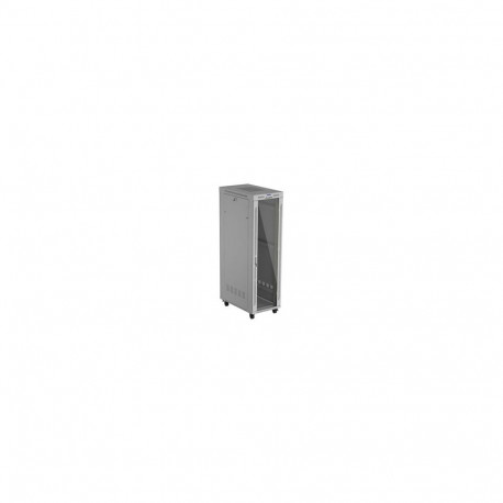 LANBERG rack cabinet 19 inch free standing 42U 600X1000 flat pack with glass door LCD grey