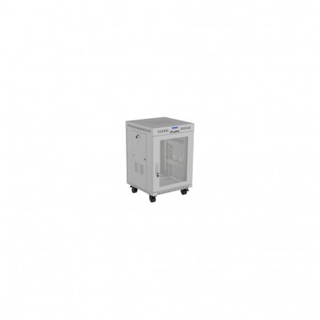 LANBERG rack-kapp 15U 19-tolline põrandapealne 600X600 lamepakendis võrguuksega LCD-ekraaniga, hall