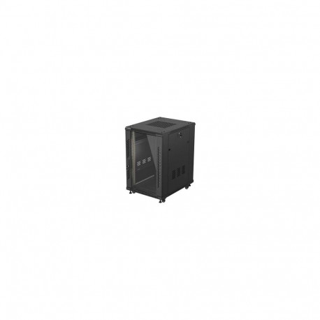 LANBERG rack-kapp 19 inch eraldiseisev 18U 600X800 lamepakendis klaasuksega, must