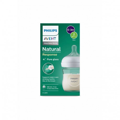 Philips AVENT klaasist lutipudel SCY930/01, rinnaga sarnaselt toimiv