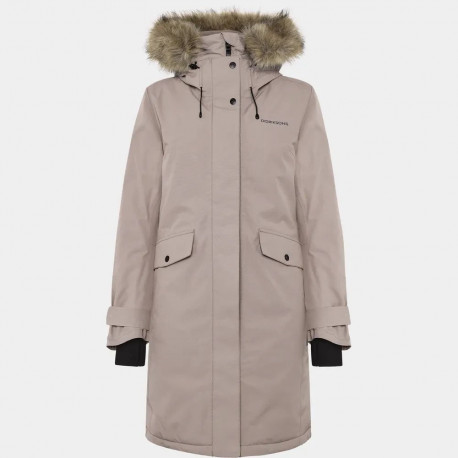 Parka Didriksons Erika 3 Womens helepruun (Ash Brown) - 36