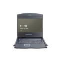 Digitus 19" LCD KVM konsool, 8-porti VGA, saksa klaviatuur