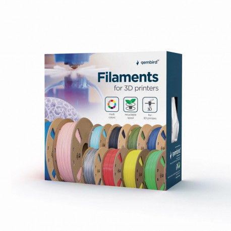 Gembird 3D-printimise materjal 3DP-ABS1.75-01-FR ABS 1.4kg, punane