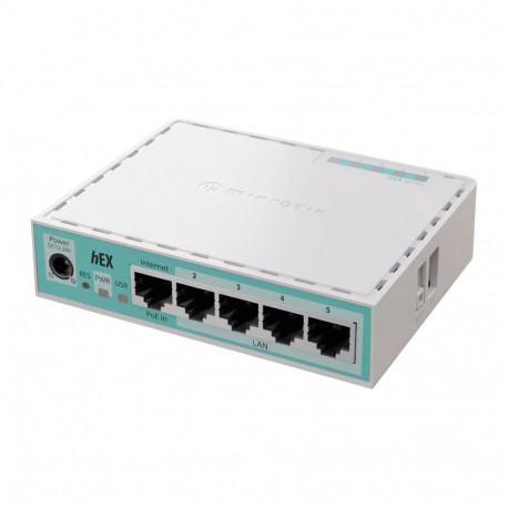 Mikrotik juhtmega ruuter hEX Gigabit Ethernet, valge