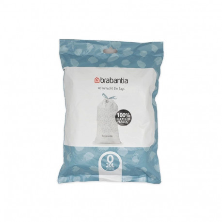 Brabantia prügikotid 124846 30L, valged, 40tk
