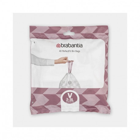 Brabantia prügikotid 100253 3L 40 tk, valge