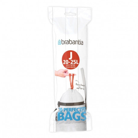Brabantia prügikotid 115585 23L, valged, 20tk