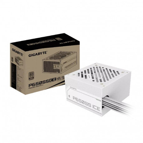 GIGABYTE P650SS ICE Power Supply - PCIe 5.0  80 PLUS Silver  120mm Fan  ATX 3.0 compatible  EU Plug