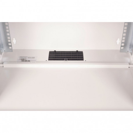Wall-mounted network cabinet 19" 7U, SOHO PRO 370 x 540 x 400 mm, door glass, gray, unfolded, 60kg