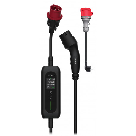 D-Fruit elektriauto laadija Type-2 16A 11kW WiFi 5m + Schuko adapter DF179
