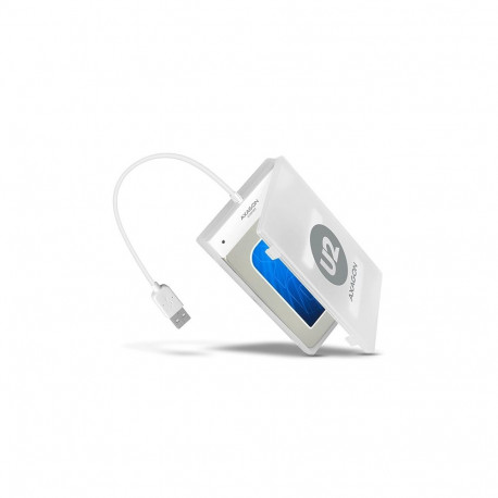 Axagon ADSA-1S storage drive enclosure HDD/SSD enclosure White 2.5"