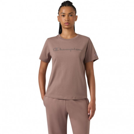 Koszulka damska Champion Short Sleeve ciemny beż 119125 MS513 XL