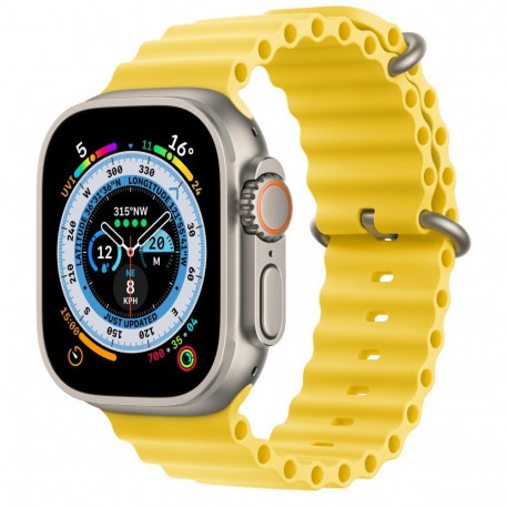 Apple Watch Ultra GPS + Cellular, 49mm Titanium Case with Yellow Ocean Band