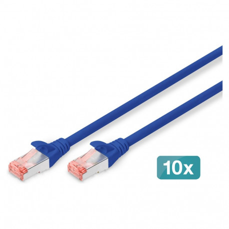 "DIGITUS CAT 6 S/FTP Patchkabel, 10 Stück, 0,25m, blau"