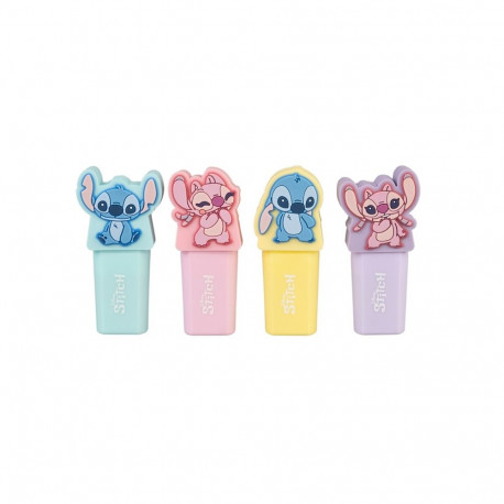 Disney Stitch - Zestaw zakreślaczy 4 kolory z topperem 3D
