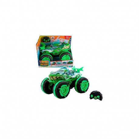 Hot Wheels Monster Trucks All-Terrain Great Bite RC, Remote-Control Toy, Drive on Land & in Wate
