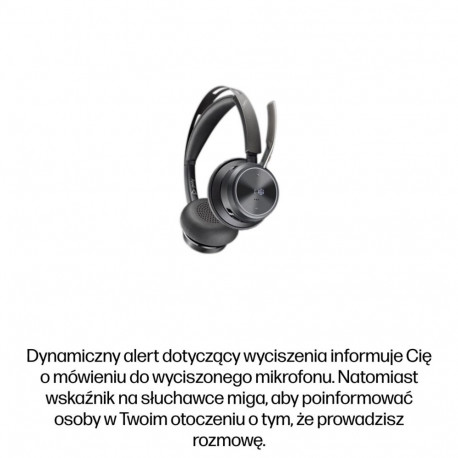 HP Poly peakomplekt Voyager Focus 2-M USB-C-C USB-C/A adapter laadimisalus