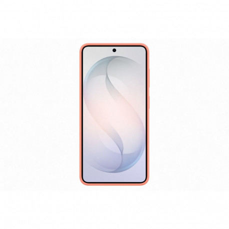 Phone Case - Samsung Galaxy S26 Silicone Magnet Case, Fast Wireless Charging, Coral Red