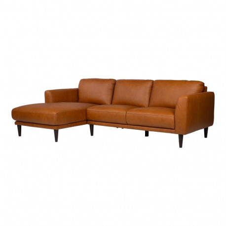 Nurgadiivan HAVANNA VN 251x92/160xH81cm, konjakipruun