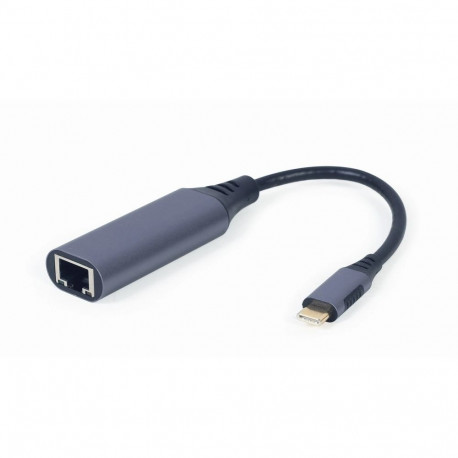 Gembird A-USB3C-LAN-01 laptop dock/port replicator USB 3.2 Gen 1 (3.1 Gen 1) Type-C Black  Grey