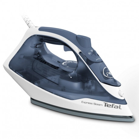 Tefal Express Steam FV2837 Dry & Steam iron Cerilium soleplate 2400 W Blue  Grey  White