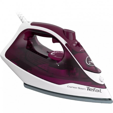 Tefal Express Steam FV2835E0 iron Dry & Steam iron Cerilium soleplate 2400 W Purple  White