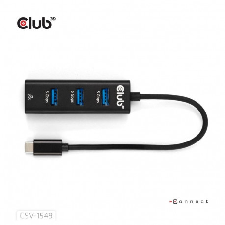 CLUB3D USB Type-C jaotur CSV-1549 5000 Mbit/s, must