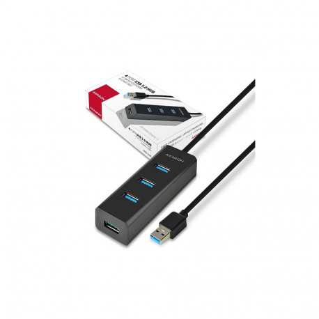 Axagon HUE-S2BL interface hub USB 3.2 Gen 1 (3.1 Gen 1) Type-A 5000 Mbit/s Black