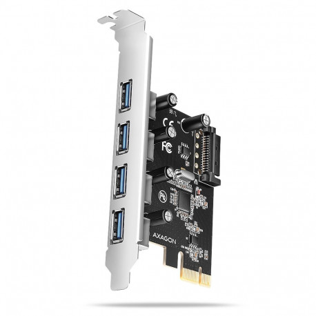 Axagon PCIe-kontroller PCEU-430RS 4× välist USB-A 5Gbps porti