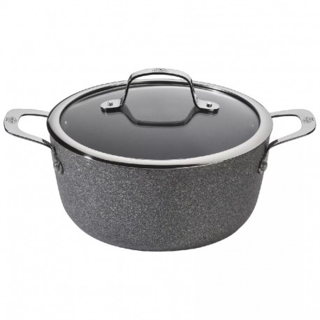 Induction pot with 2 handles and lid Ballarini Salina Granitium - 1.4 ltr
