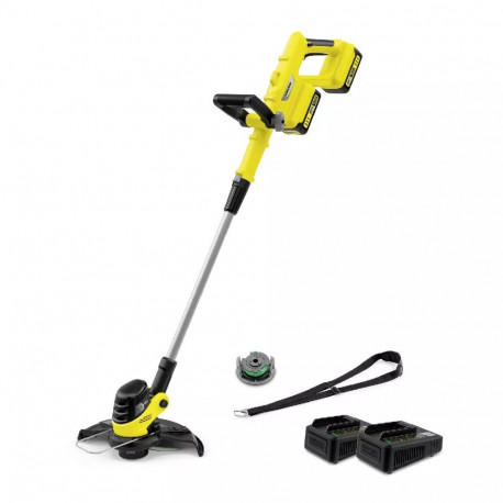 Kärcher murutrimmer LTR 3-18 DUAL akukomplekt 30cm, must, roostevaba teras, kollane