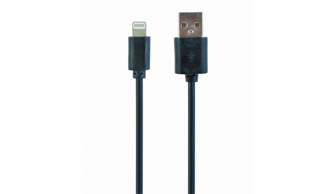 Gembird Lightning-kaabel CC-USB2-AMLM-1M, must