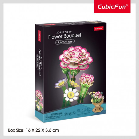 CUBICFUN 3D Puzzle Flower Bouquet - Carnation